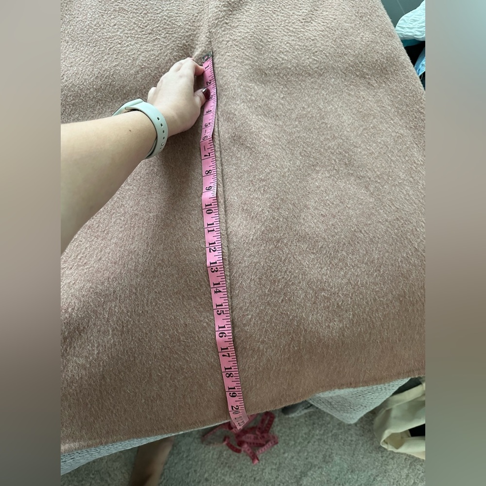 Vince Brushed Wool Long Coat in Vintage Rose - Picture 9 of 16